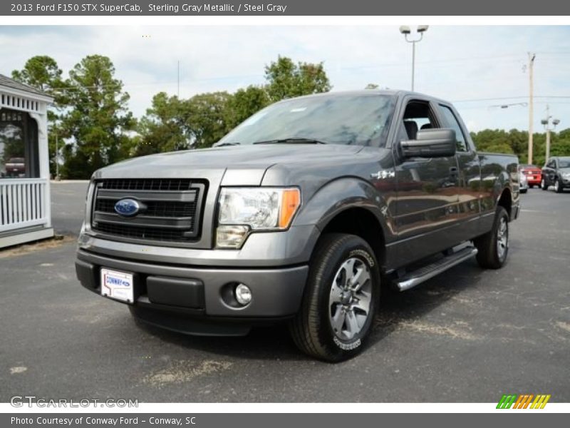 Sterling Gray Metallic / Steel Gray 2013 Ford F150 STX SuperCab