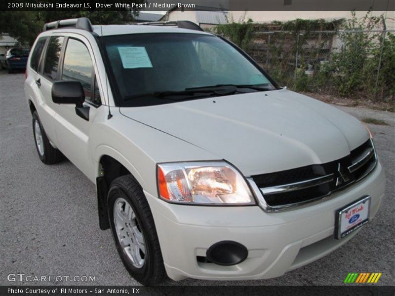 Dover White Pearl / Medium Brown 2008 Mitsubishi Endeavor LS
