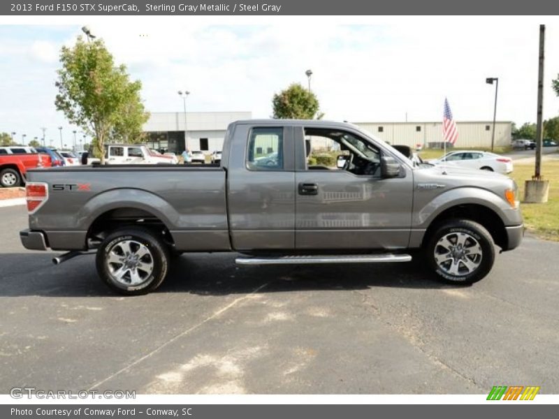 Sterling Gray Metallic / Steel Gray 2013 Ford F150 STX SuperCab