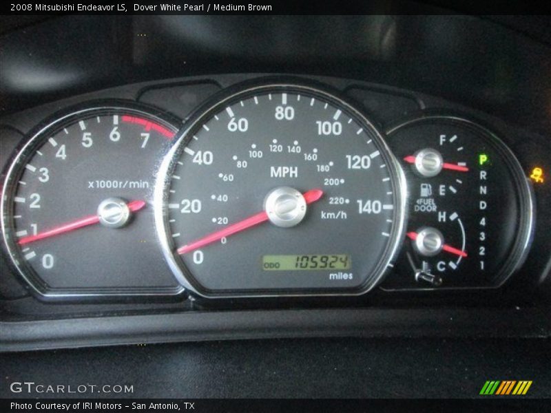 Dover White Pearl / Medium Brown 2008 Mitsubishi Endeavor LS