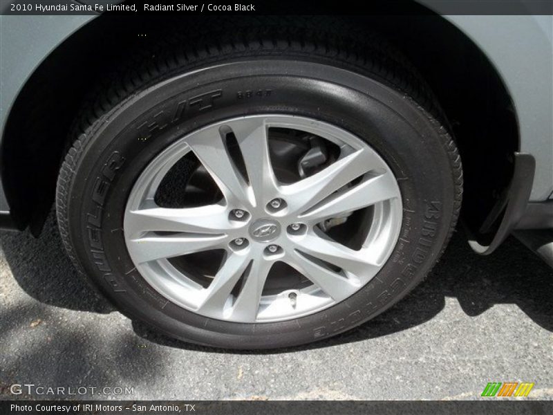 Radiant Silver / Cocoa Black 2010 Hyundai Santa Fe Limited