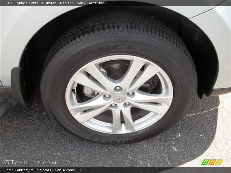 Radiant Silver / Cocoa Black 2010 Hyundai Santa Fe Limited