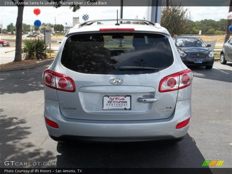 Radiant Silver / Cocoa Black 2010 Hyundai Santa Fe Limited