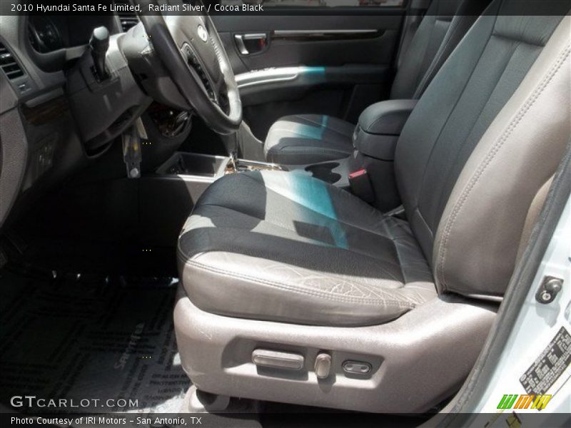 Radiant Silver / Cocoa Black 2010 Hyundai Santa Fe Limited