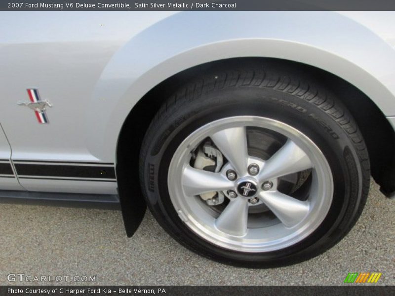 Satin Silver Metallic / Dark Charcoal 2007 Ford Mustang V6 Deluxe Convertible