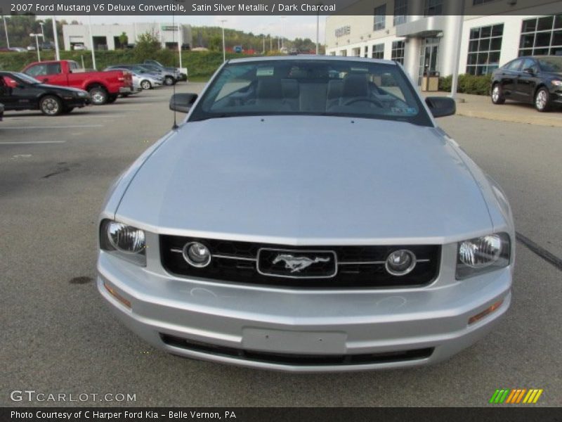 Satin Silver Metallic / Dark Charcoal 2007 Ford Mustang V6 Deluxe Convertible