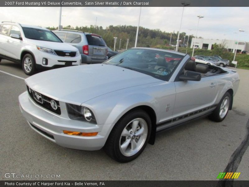 Satin Silver Metallic / Dark Charcoal 2007 Ford Mustang V6 Deluxe Convertible