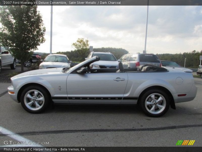 Satin Silver Metallic / Dark Charcoal 2007 Ford Mustang V6 Deluxe Convertible