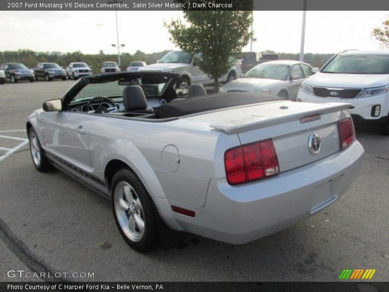 Satin Silver Metallic / Dark Charcoal 2007 Ford Mustang V6 Deluxe Convertible