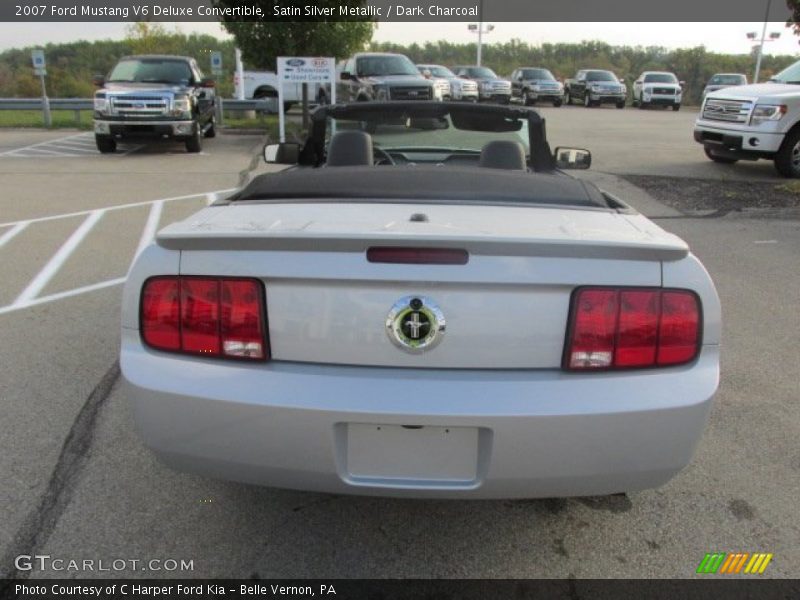 Satin Silver Metallic / Dark Charcoal 2007 Ford Mustang V6 Deluxe Convertible