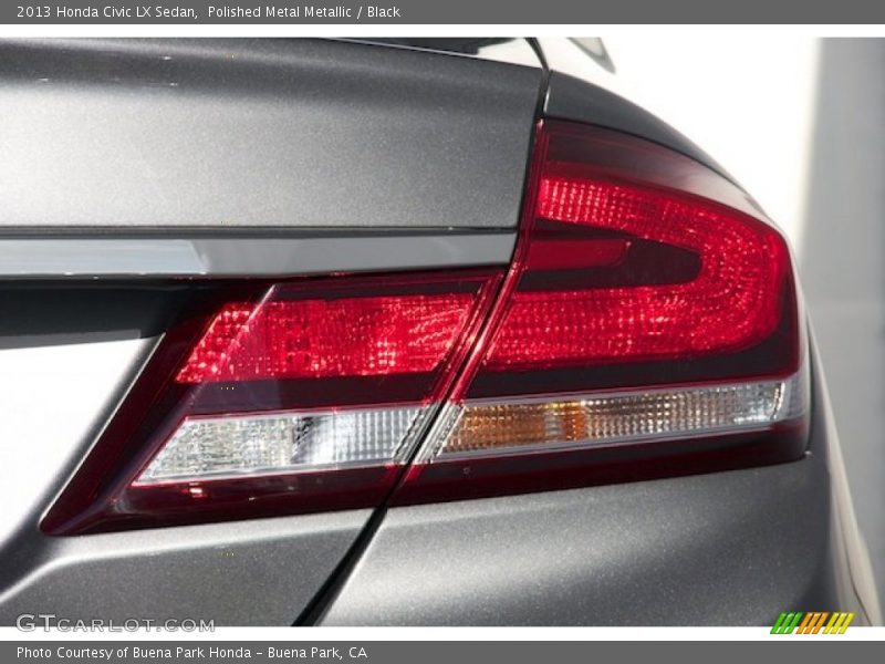 Polished Metal Metallic / Black 2013 Honda Civic LX Sedan