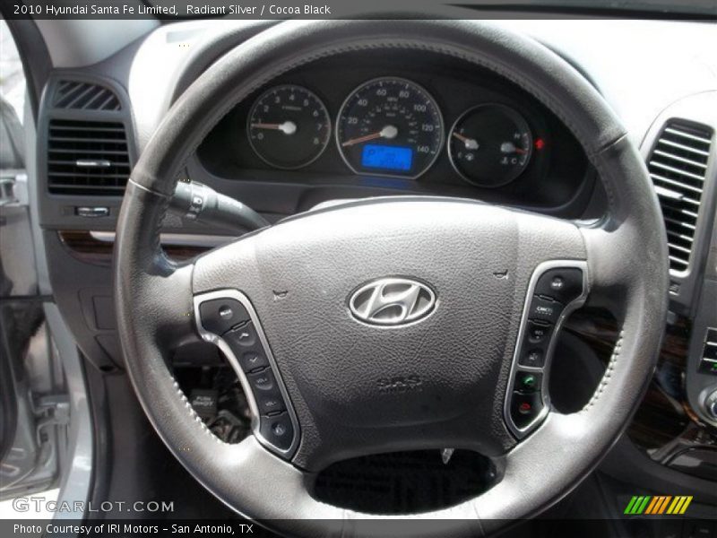 Radiant Silver / Cocoa Black 2010 Hyundai Santa Fe Limited