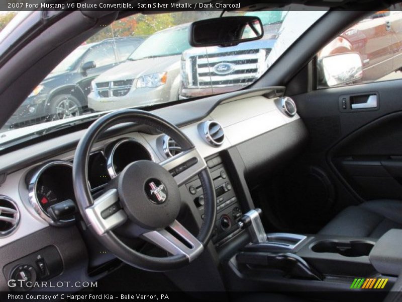 Satin Silver Metallic / Dark Charcoal 2007 Ford Mustang V6 Deluxe Convertible