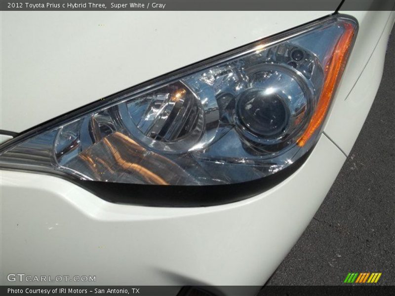 Super White / Gray 2012 Toyota Prius c Hybrid Three