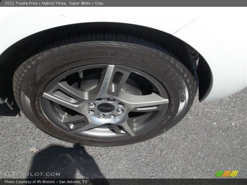 Super White / Gray 2012 Toyota Prius c Hybrid Three