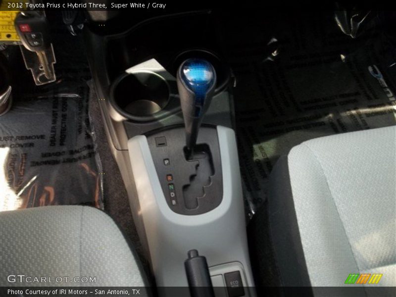 Super White / Gray 2012 Toyota Prius c Hybrid Three