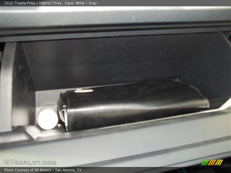 Super White / Gray 2012 Toyota Prius c Hybrid Three