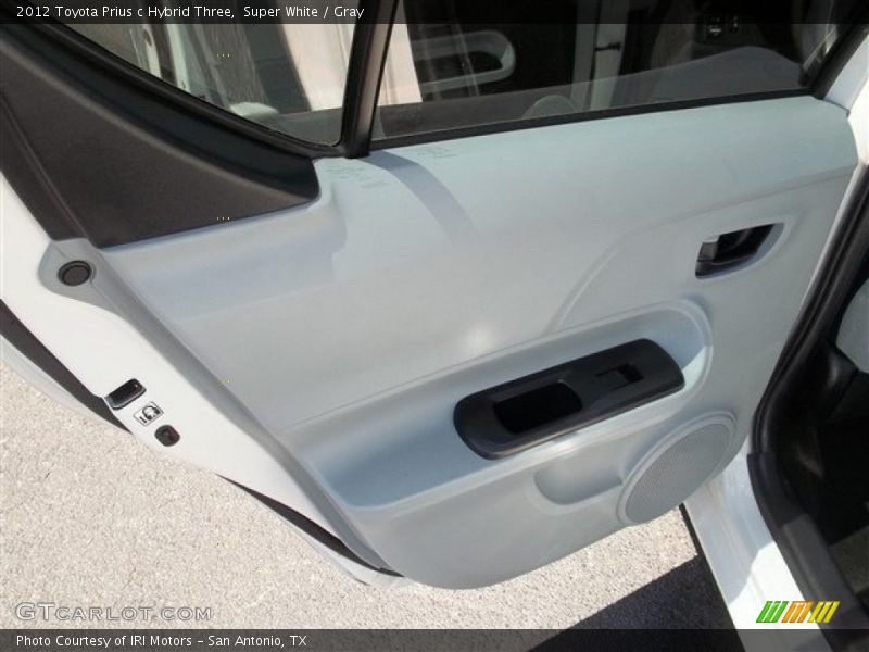 Super White / Gray 2012 Toyota Prius c Hybrid Three
