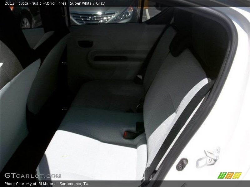 Super White / Gray 2012 Toyota Prius c Hybrid Three