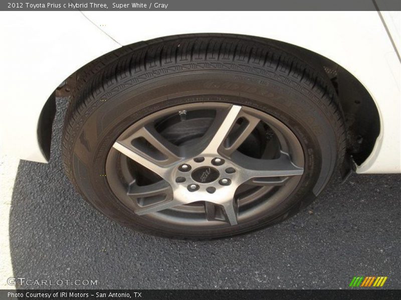 Super White / Gray 2012 Toyota Prius c Hybrid Three