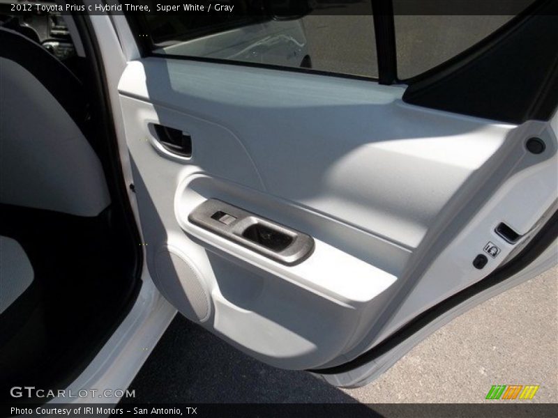 Super White / Gray 2012 Toyota Prius c Hybrid Three