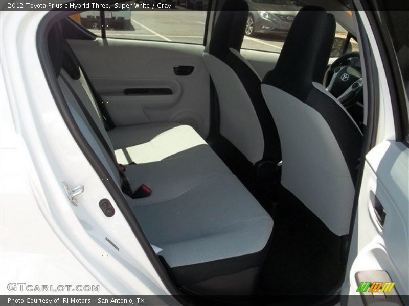 Super White / Gray 2012 Toyota Prius c Hybrid Three