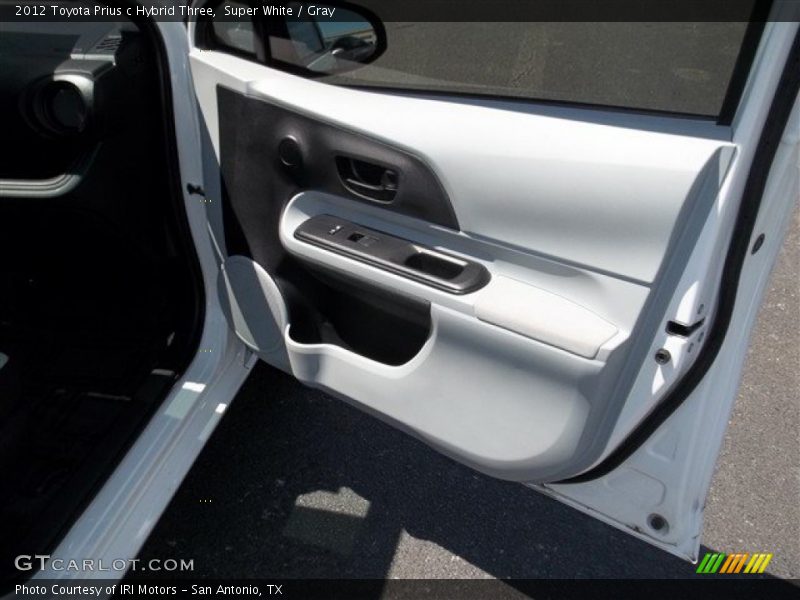 Super White / Gray 2012 Toyota Prius c Hybrid Three