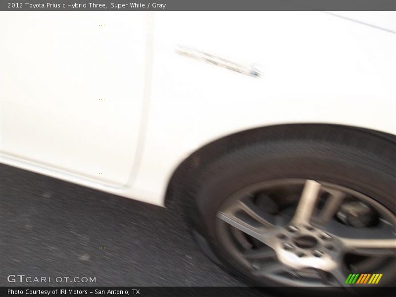 Super White / Gray 2012 Toyota Prius c Hybrid Three
