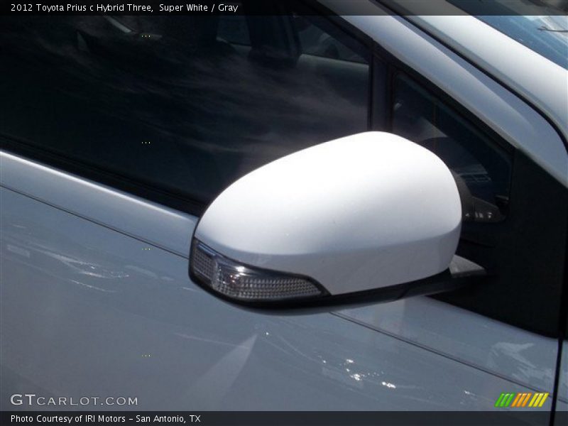Super White / Gray 2012 Toyota Prius c Hybrid Three