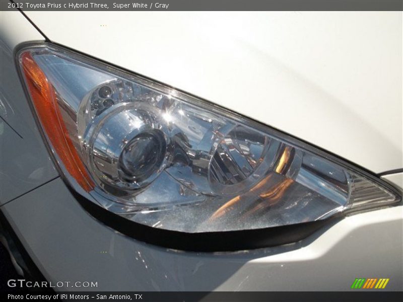 Super White / Gray 2012 Toyota Prius c Hybrid Three