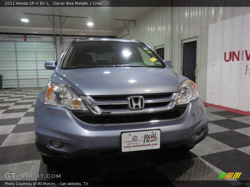 Glacier Blue Metallic / Gray 2011 Honda CR-V EX-L