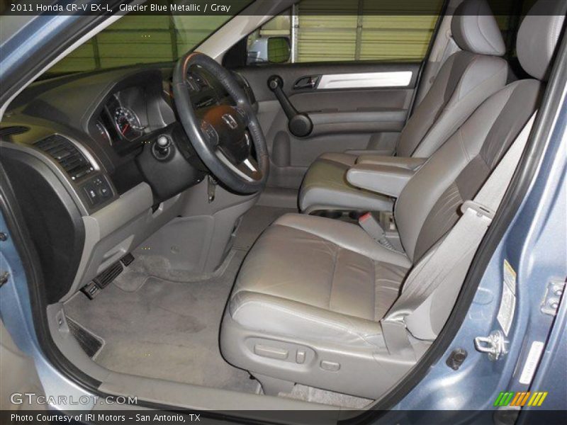Glacier Blue Metallic / Gray 2011 Honda CR-V EX-L