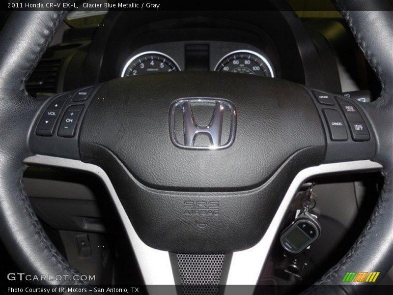 Glacier Blue Metallic / Gray 2011 Honda CR-V EX-L