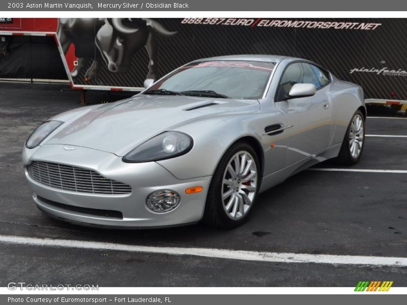 Mercury Silver / Obsidian Black 2003 Aston Martin Vanquish