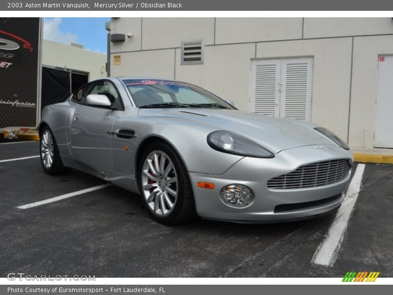 Mercury Silver / Obsidian Black 2003 Aston Martin Vanquish