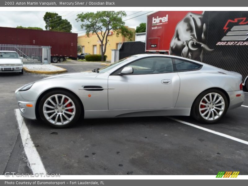Mercury Silver / Obsidian Black 2003 Aston Martin Vanquish