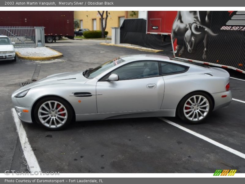 Mercury Silver / Obsidian Black 2003 Aston Martin Vanquish