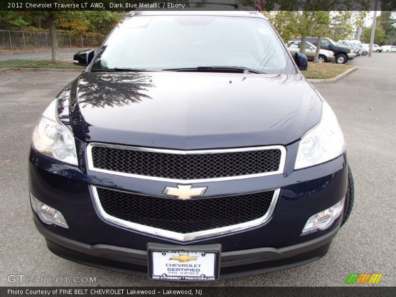 Dark Blue Metallic / Ebony 2012 Chevrolet Traverse LT AWD