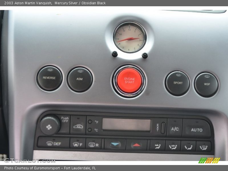 Controls of 2003 Vanquish 