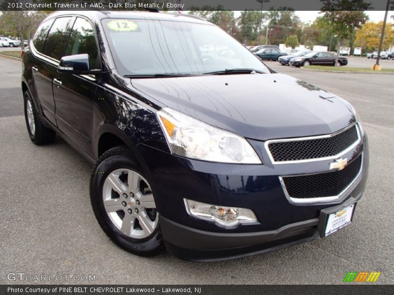Dark Blue Metallic / Ebony 2012 Chevrolet Traverse LT AWD