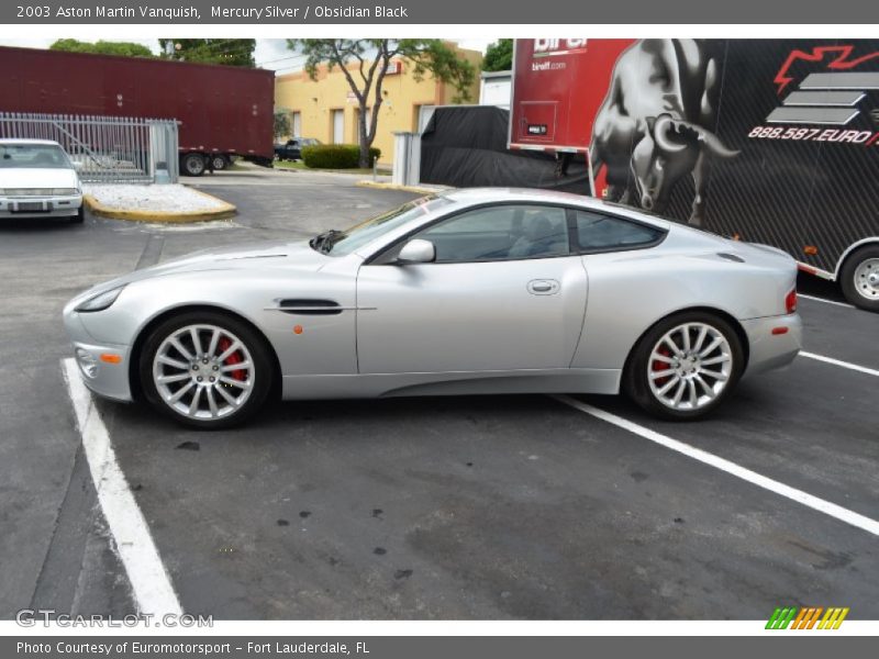Mercury Silver / Obsidian Black 2003 Aston Martin Vanquish