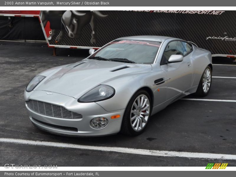 Mercury Silver / Obsidian Black 2003 Aston Martin Vanquish