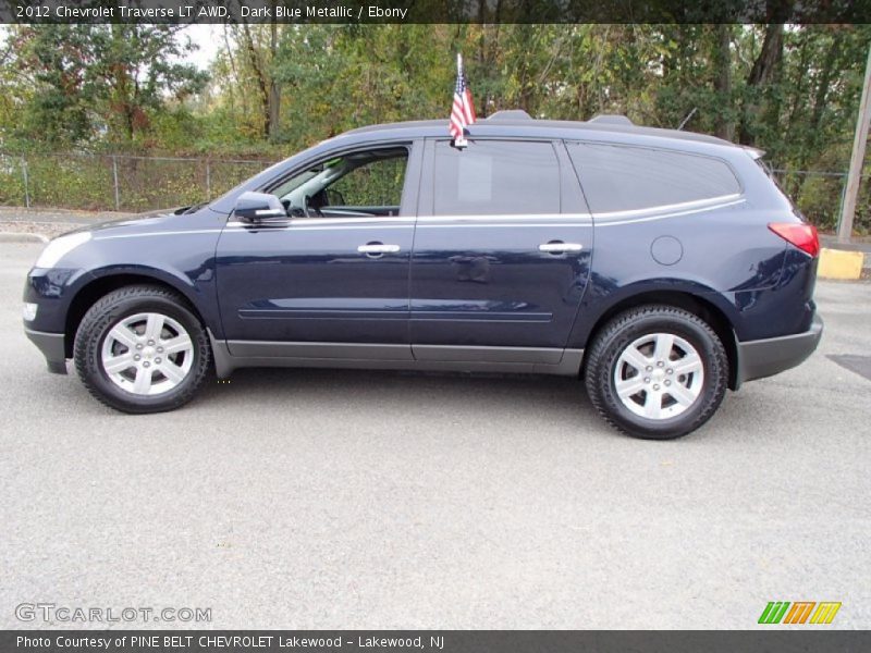 Dark Blue Metallic / Ebony 2012 Chevrolet Traverse LT AWD