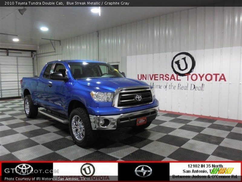 Blue Streak Metallic / Graphite Gray 2010 Toyota Tundra Double Cab