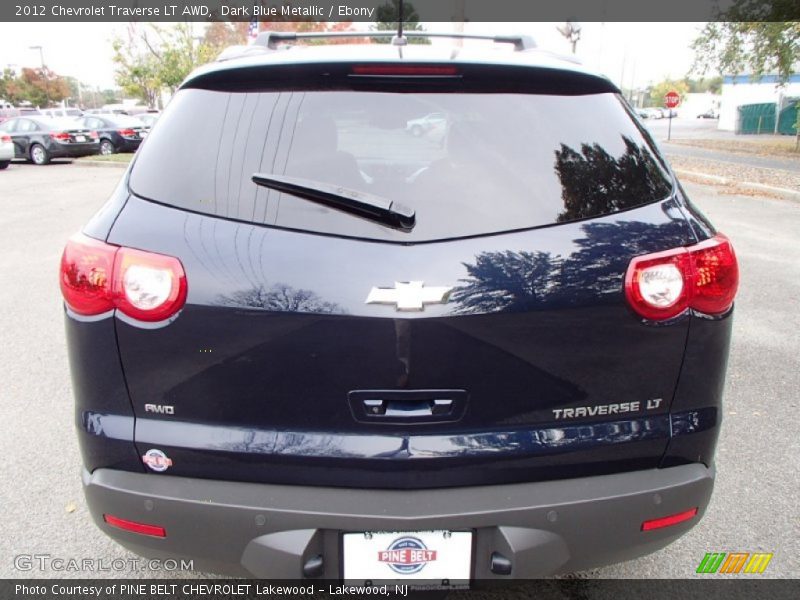 Dark Blue Metallic / Ebony 2012 Chevrolet Traverse LT AWD