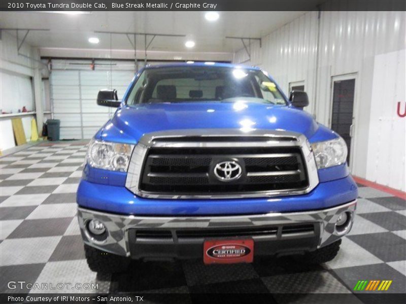 Blue Streak Metallic / Graphite Gray 2010 Toyota Tundra Double Cab