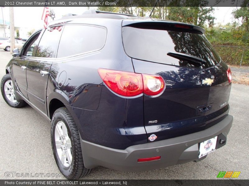 Dark Blue Metallic / Ebony 2012 Chevrolet Traverse LT AWD
