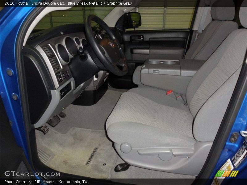Blue Streak Metallic / Graphite Gray 2010 Toyota Tundra Double Cab