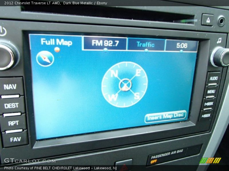 Dark Blue Metallic / Ebony 2012 Chevrolet Traverse LT AWD