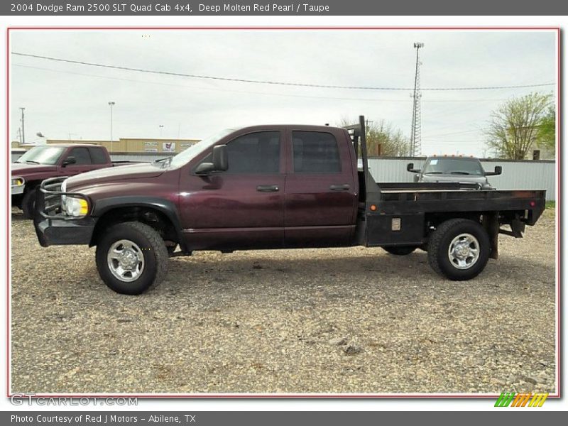 Deep Molten Red Pearl / Taupe 2004 Dodge Ram 2500 SLT Quad Cab 4x4